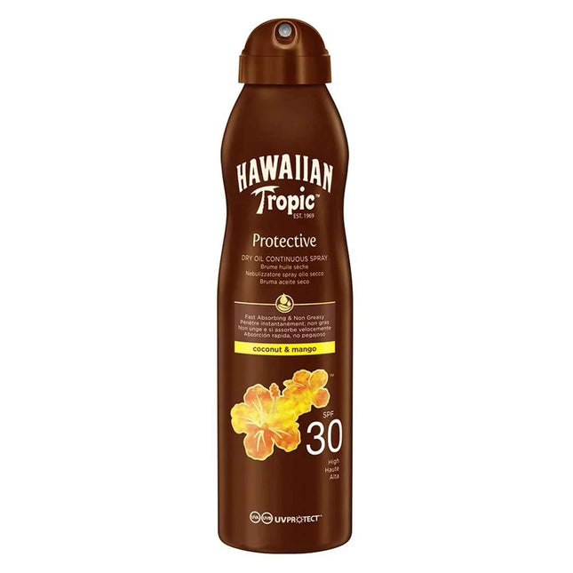 Hawaiian Tropic Coconut y Mango Aceite Spf30 180 ml – Spray Unisex