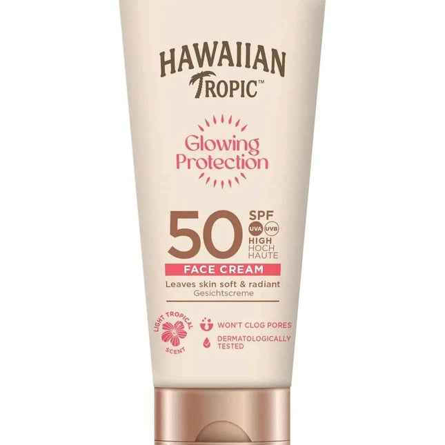 Hawaiian Tropic Glowing Protection Face – Cream Spf50 Unisex, 50 ml
