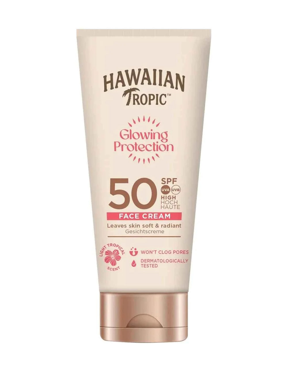 Hawaiian Tropic Glowing Protection Face – Cream Spf50 Unisex, 50 ml