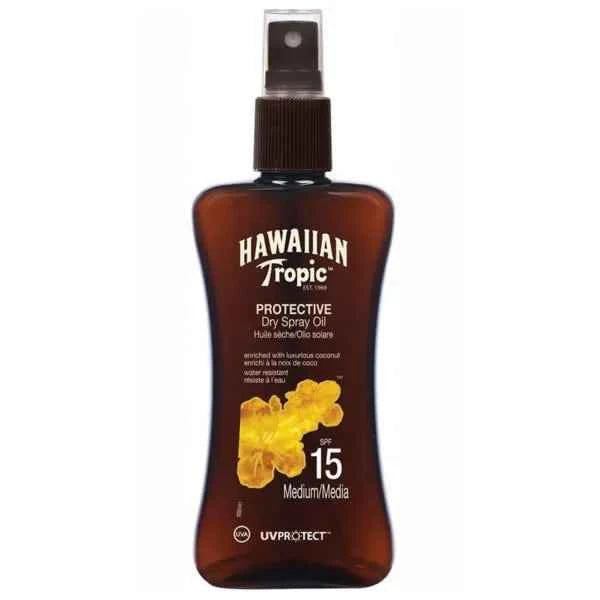 Hawaiian Tropic Protective Dry – Spray Oil Spf15 Medium Unisex, 200 ml