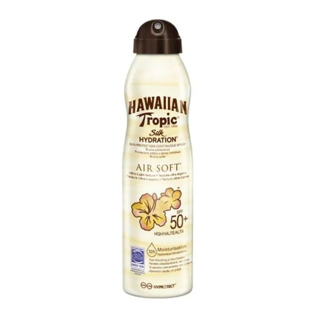 Hawaiian Tropic Silk Hydration Air Soft Sunscreen Mist Spf50+ Unisex, 220 ml
