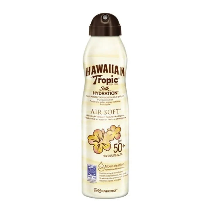 Hawaiian Tropic Silk Hydration Air Soft Sunscreen Mist Spf50+ Unisex, 220 ml
