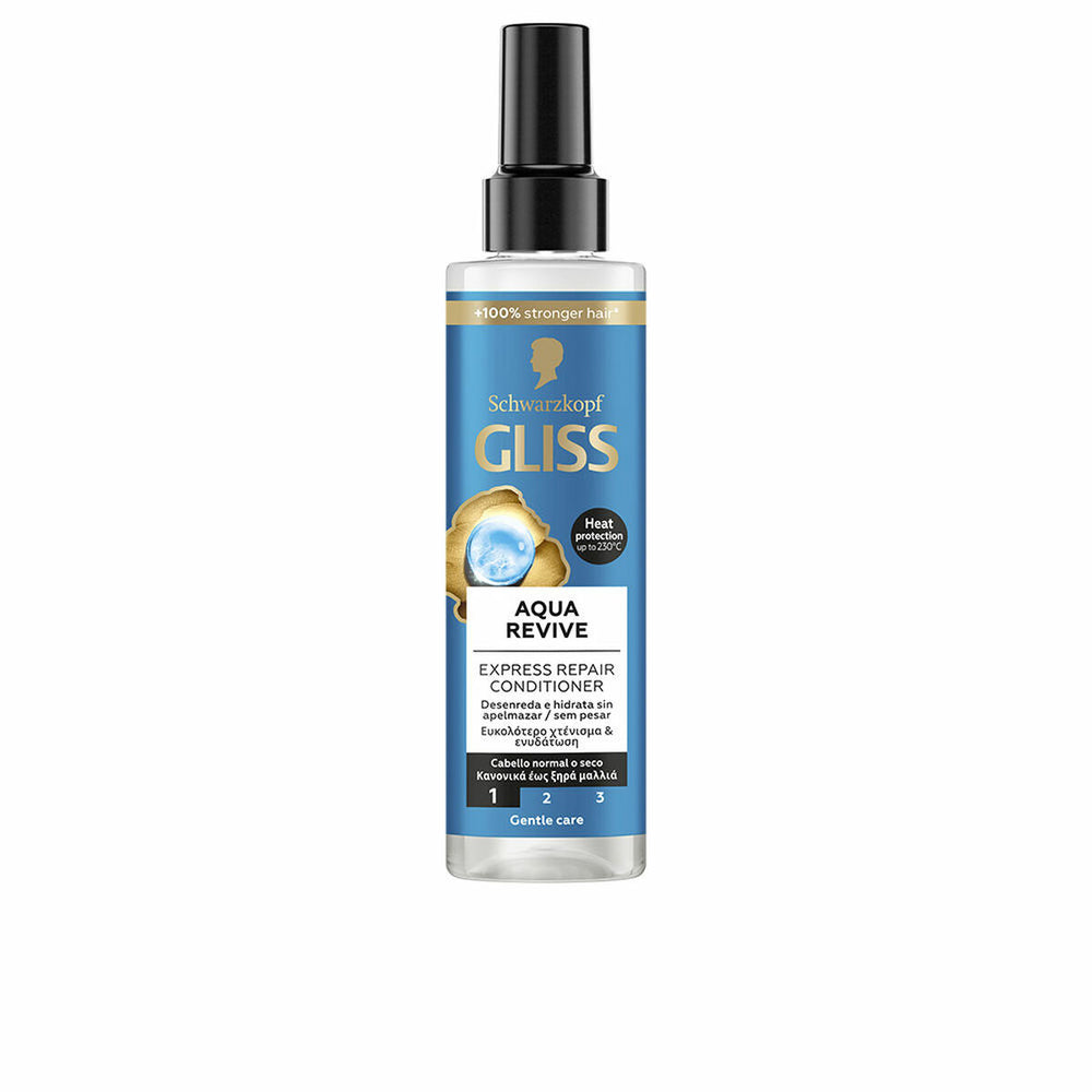 Schwarzkopf Gliss Aqua Revive Acondicionador – Spray Unisex, 200 ml