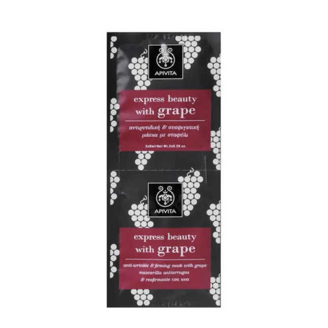 Apivita Anti-Wrinkle And Firming Mask With Grape Unisex, 2x8 ml