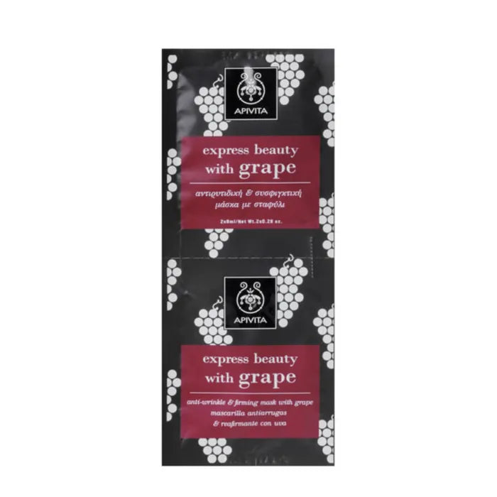 Apivita Anti-Wrinkle And Firming Mask With Grape Unisex, 2x8 ml