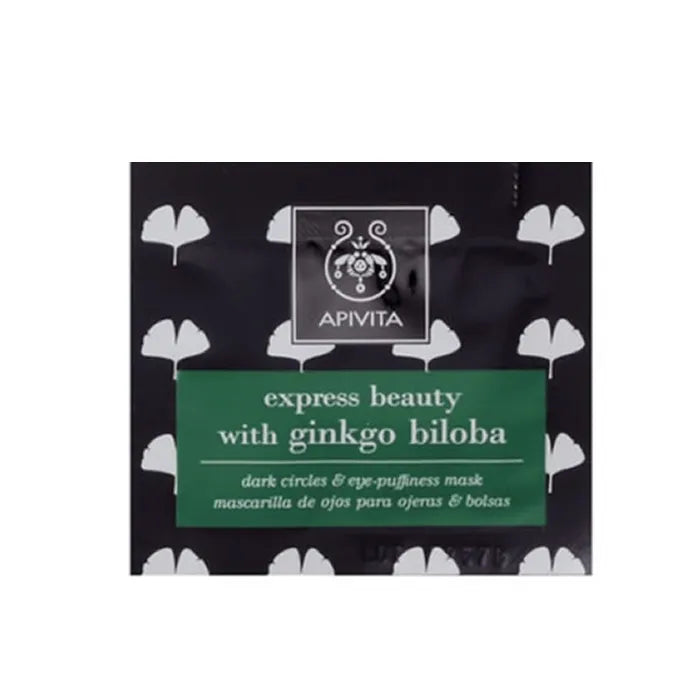 Apivita Dark Circles And Eye-Puffiness Mask With Ginkgo Biloba, 2x2 ml