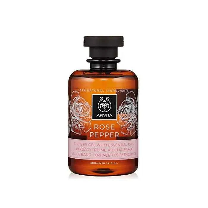 Apivita Rose Pepper Shower – Gel with Essential Oils Unisex, 300 ml