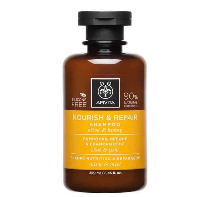 Apivita Nourish And Repair – Shampoo With Olive And Honey Unisex, 250 ml