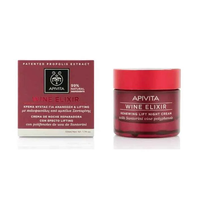 Apivita Wine Elixir Renewing Lift Night – Cream, 50 ml