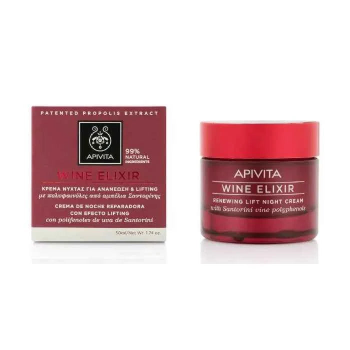 Apivita Wine Elixir Renewing Lift Night – Cream, 50 ml