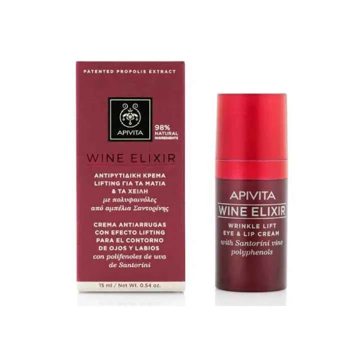 Apivita Wine Elixir Wrinkle Lift Eye And Lip – Cream, 15 ml