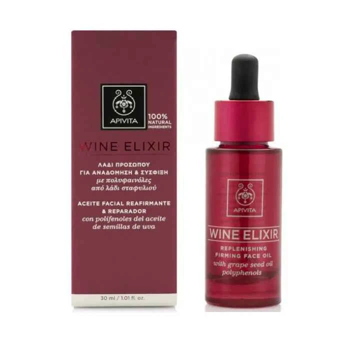 Apivita Wine Elixir Replenishing Firming Face Oil, 30 ml