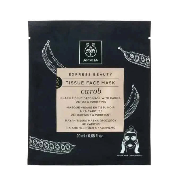 Apivita Tussue Face Mask Detox & Puridying With Carob, 20 ml