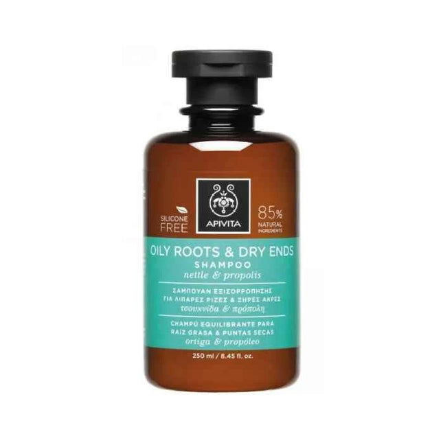 Apivita Shampoo for Fat Roots and Dry Tips Unisex, 250 ml