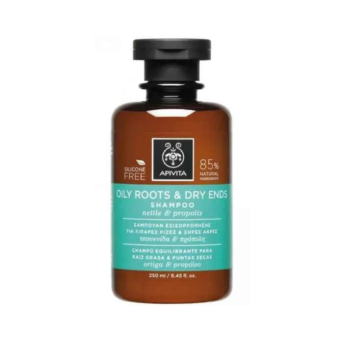 Apivita Shampoo for Fat Roots and Dry Tips Unisex, 250 ml
