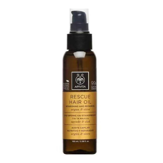 Apivita Rescue Hair Oil With Argan Oil And Olive Unisex, 150 ml