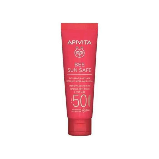 Apivita Bee Sun Anti-Spot & Anti-Age Defense Tinted Face – Cream SPF50 Unisex, 50 ml