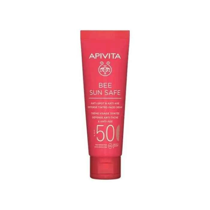 Apivita Bee Sun Anti-Spot & Anti-Age Defense Tinted Face – Cream SPF50 Unisex, 50 ml