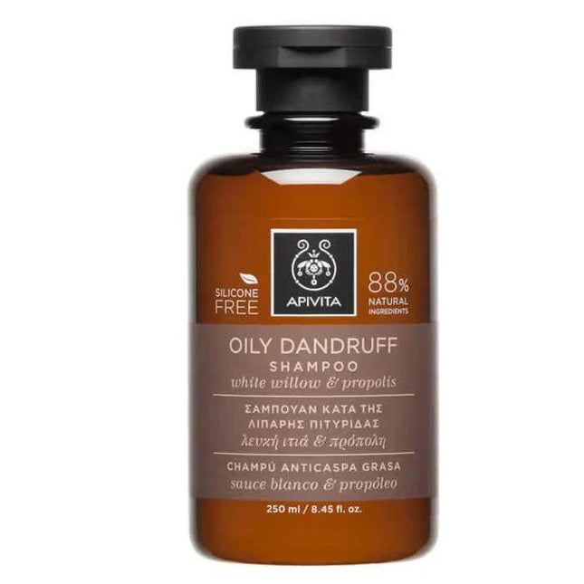 Apivita Oily Dandruff – Shampoo With White Willow And Propolis Unisex, 250 ml