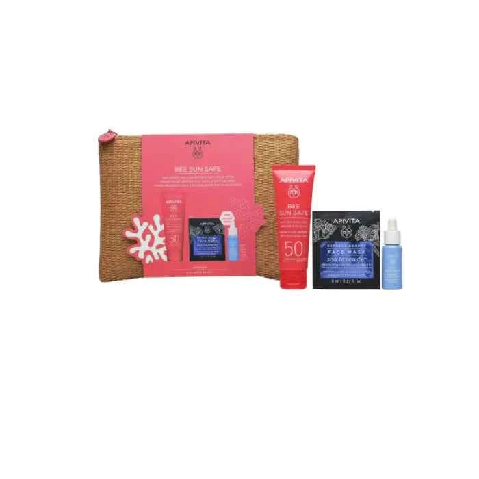 Apivita Bee Sun Safe Anti-Spot & Anti-Age Defense Face – Cream SPF50 50 ml Unisex, Set 4 Pieces