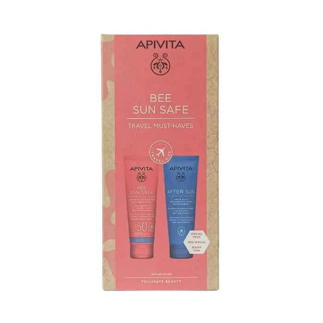 Apivita Bee Sun Safe Moisturizing Face & Body Emulsion SPF50 100 ml Unisex, Set 2 Pieces