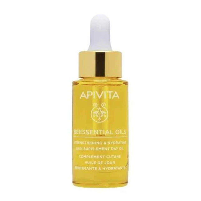 Apivita Beessential Oils Day Oil Skin Supplement Strengthens & Moisturizes Unisex, 15 ml