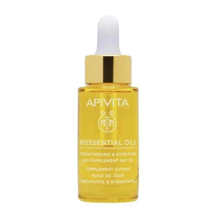 Apivita Beessential Oils Day Oil Skin Supplement Strengthens & Moisturizes Unisex, 15 ml