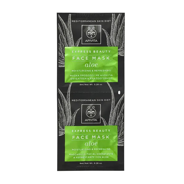 Apivita Aloe Express Face Mask, 2x8 ml