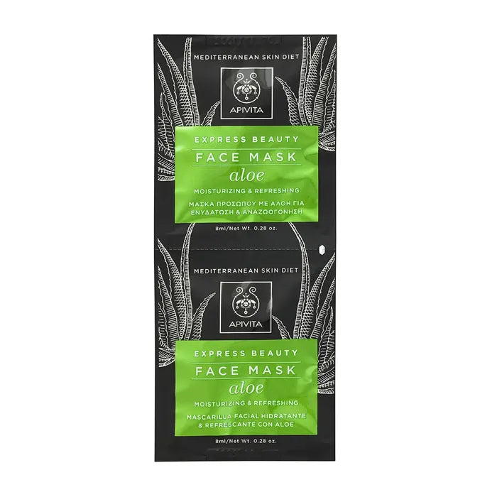 Apivita Aloe Express Face Mask, 2x8 ml