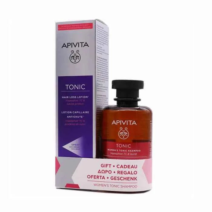 Apivita Lotion For Hair Loss 150 ml + Women's Tonic – Shampoo 250 ml Unisex, Set 2 Pieces