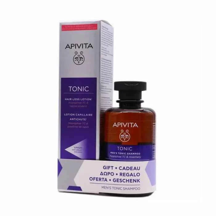 Apivita Hair Loss Lotions150 ml +Men's Tonic – Shampoo 250 ml Unisex, Set 2 Pieces
