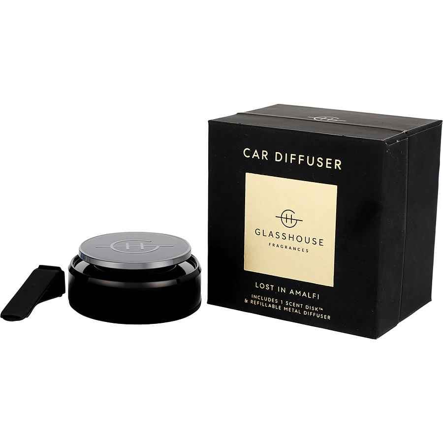 Glasshouse Lost In Amalfi Black Car Diffuser Refillable & Scent Disk
