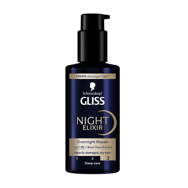 Schwarzkopf Gliss Night Elixir Sérum Cabello Dañado, 100 ml