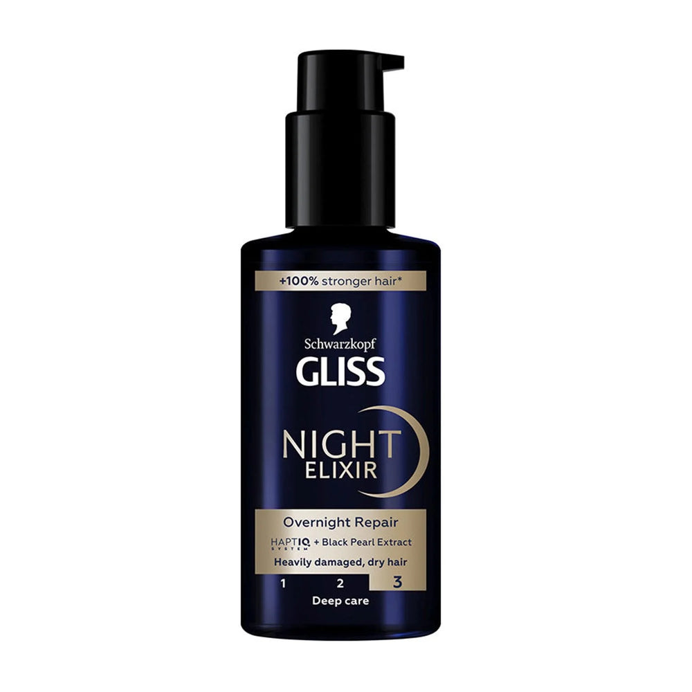 Schwarzkopf Gliss Night Elixir Sérum Cabello Dañado, 100 ml