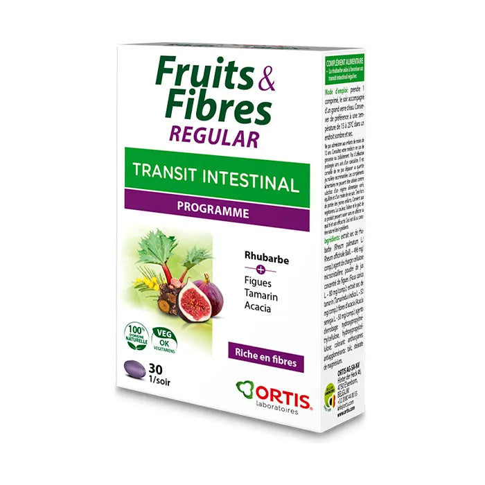Ortis Fruits y Fibres Intestinal Transit, 30 tablets