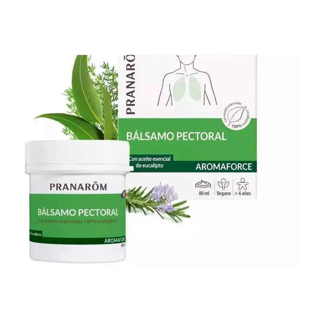Pranarôm Aromaforce Chest Balm Unisex, 80 ml
