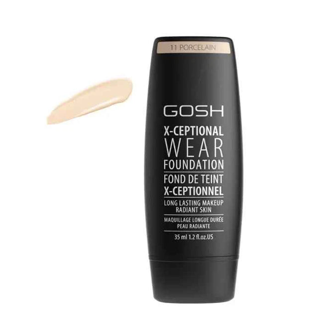 GOSH X-Ceptional Wear – Foundation Long Lasting Makeup 11 Porcelain Unisex, 35 ml