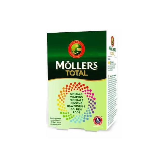 Moller´s Möller's Total Multivitamins + Omega-3 (28 tablets + 28 Pearls)