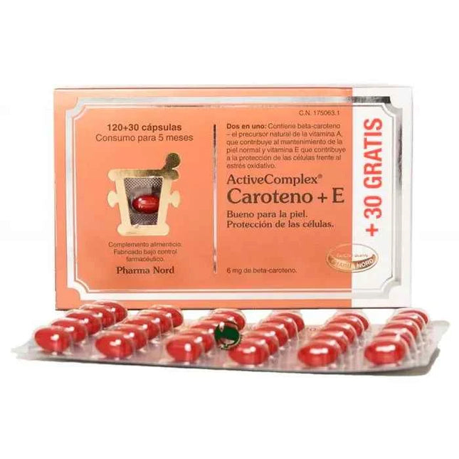 Pharma NORD Active Complex Caroteno+ E 120+, 30 capsules