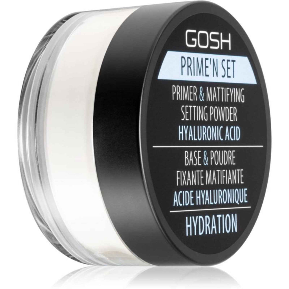 Gosh Prime'N Set Vegan Primer & Setting Powder – Loose Setting Powder for Women, 002, Banana, 7 g