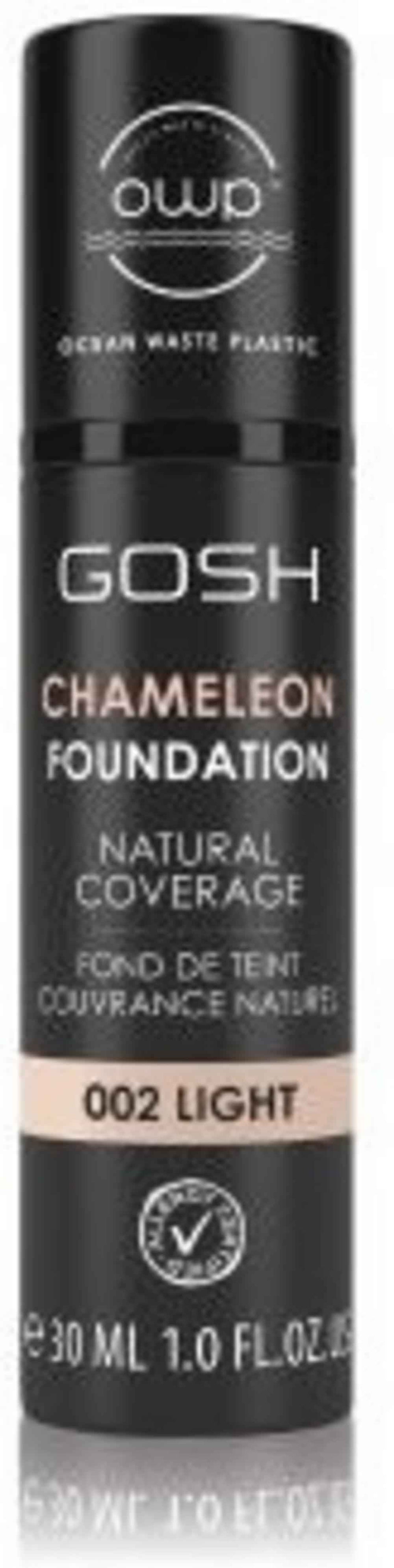 Gosh Chameleon Natural – Liquid Foundation for Women, 002, Light, 30 ml