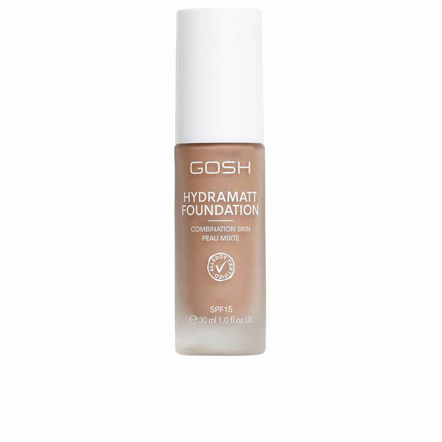 GOSH Hydramatt Base De Maquillaje Spf15 01-Medium Dark Red Unisex, 30 ml
