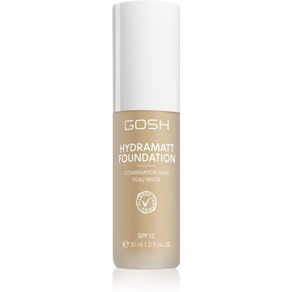Gosh Hydramatt Matte – Liquid Foundation for Women, 004N, Light Neutral, SPF 15, 30 ml