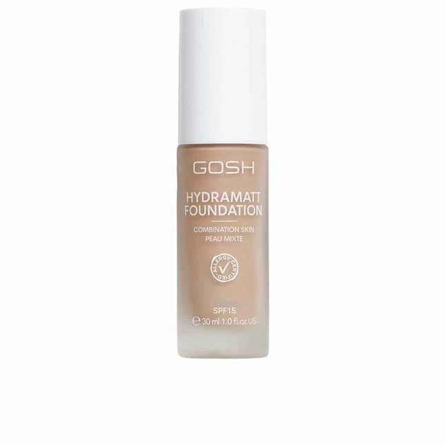 GOSH Hydramatt Base De Maquillaje Spf15 010-Light Dark Red Unisex, 30 ml