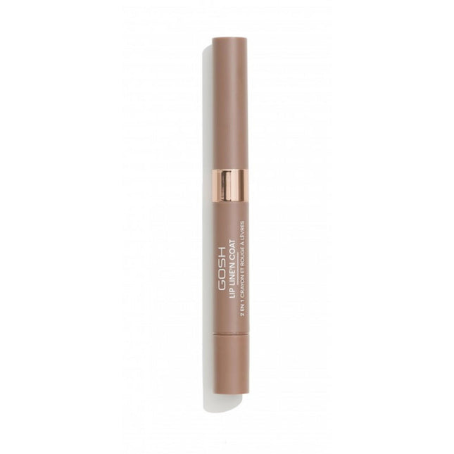 Gosh Line'n Coat – Lip Liner & Lip Coat 2-in-1 for Women, 003, Soft Nougat, 2 ml