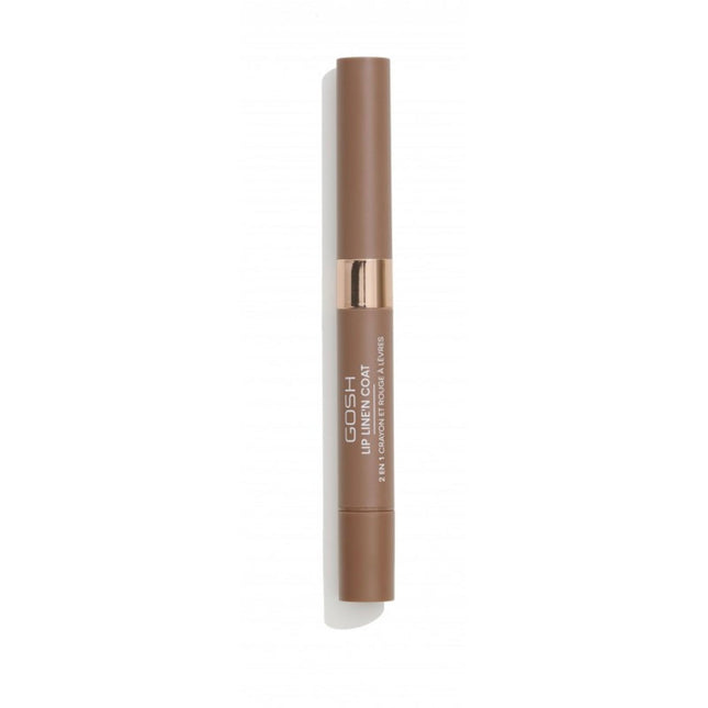Gosh Line'n Coat – Lip Liner & Lip Coat 2-in-1 for Women, 004, Caramel Toffee, 2 ml