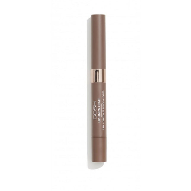Gosh Line'n Coat – Lip Liner & Lip Coat 2-in-1 for Women, 005, Brown Sugar, 2 ml