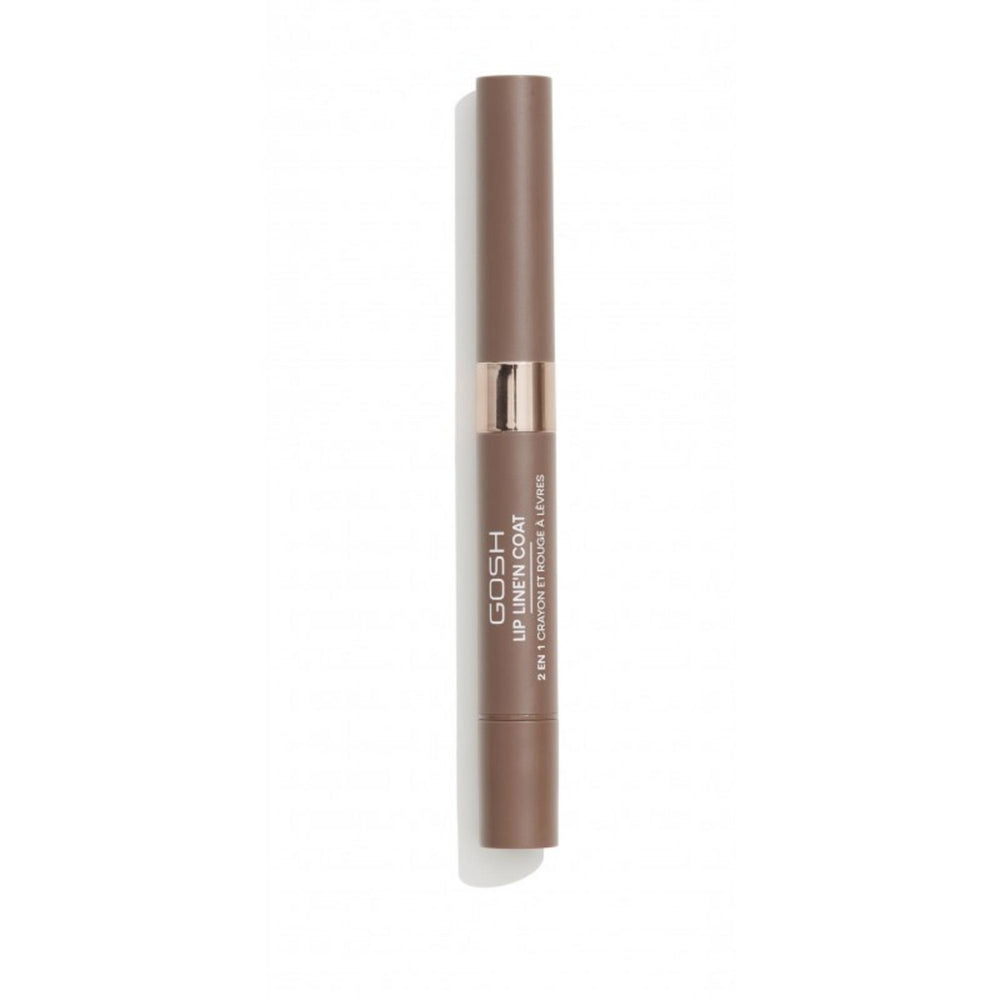 Gosh Line'n Coat – Lip Liner & Lip Coat 2-in-1 for Women, 005, Brown Sugar, 2 ml