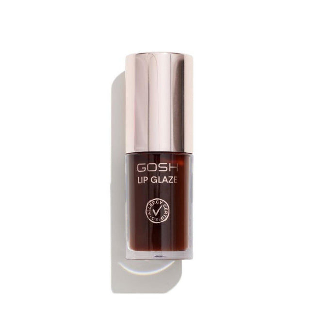 Gosh Lip Glaze Semi-transparent color – Roll-On Lip Gloss for Women, 003, Dark Chocolate, 5.5 ml