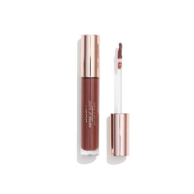Gosh Peptide Vegan Shine – Lip Gloss for Women, 006, Brownie, 7 ml